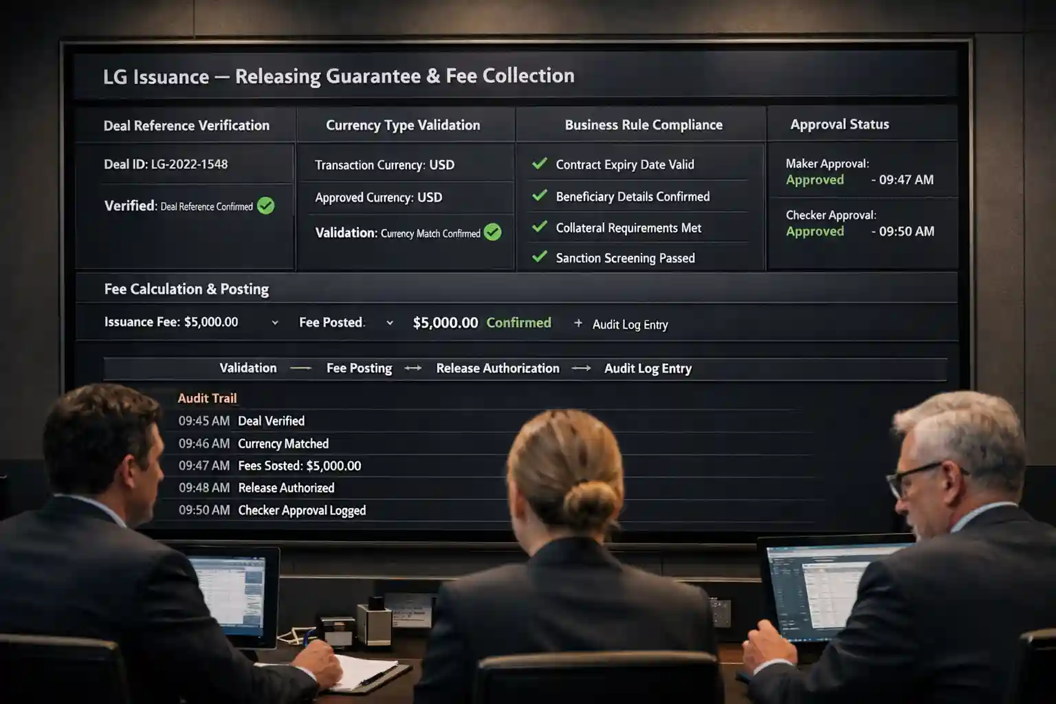 LG Issuance — Releasing Guarantee & Fee Collection